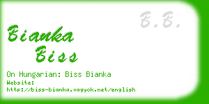 bianka biss business card